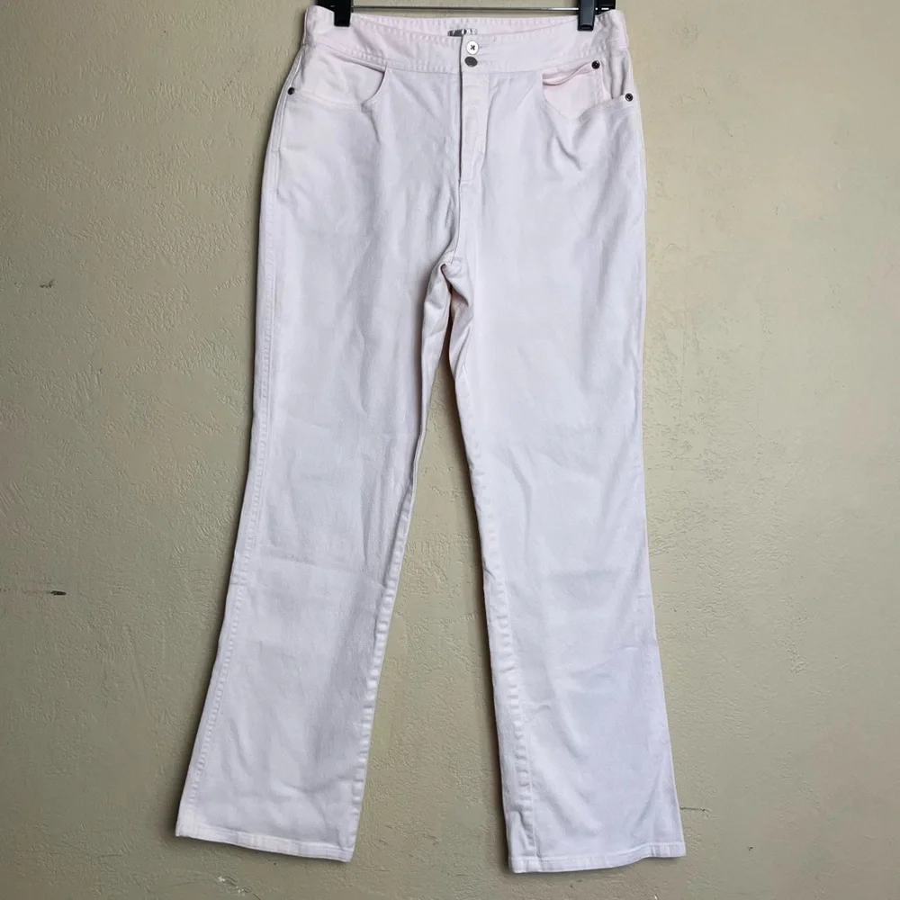 Chico's  Denim Slim Boot Cut Jeans‎ Women's Size 1.5 Pink Mid Rise 5-Pocket
